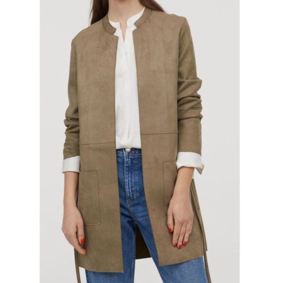 NWT H&M Faux Suede Open Jacket - Picture 2 of 11